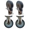 Ruedas Sanplast 125mm 720kg 4 Unids Inoxidable Con Freno