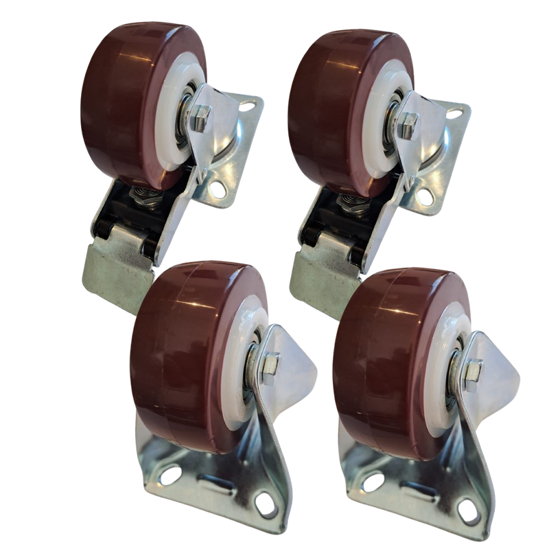 Pack 4 Rueda Sanplast 80mm 400kg Nylon Poliuretano