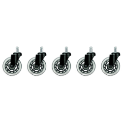 Set De 5 Ruedas Giratorias Proway De Silicona, Para Silla De Oficina, Universales De 3 (7.62 Cm) Transparente