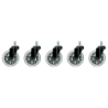 Set De 5 Ruedas Giratorias Proway De Silicona, Para Silla De Oficina, Universales De 3 (7.62 Cm) Transparente